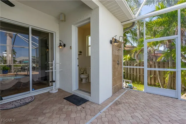 a view of outdoor space with seating area