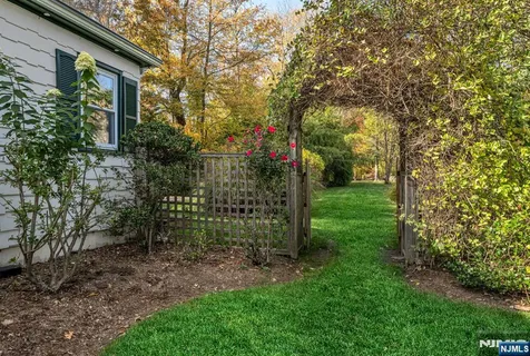 a view of the wooden building