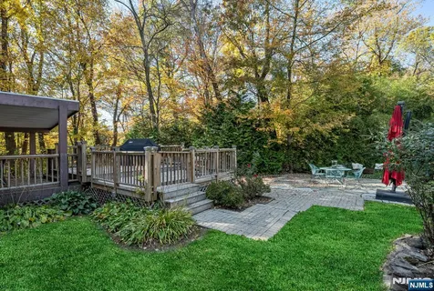 a view of a backyard with a garden and plants