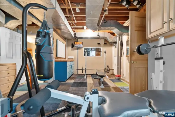 a room with furniture