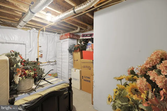 a view of storage and utility room