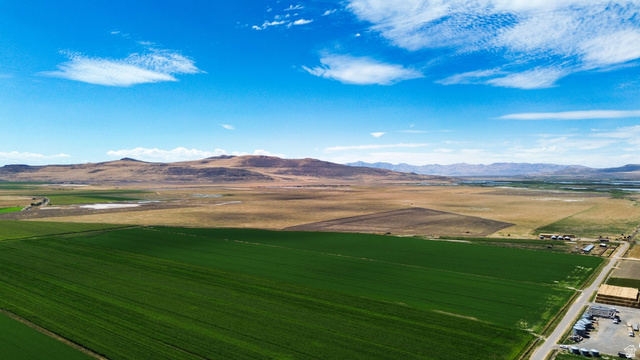 7220 West Cropley Road Tremonton, UT 84337 - Photo 15 of 23 Expansive green fields with distant mountainous terrain under a blue sky