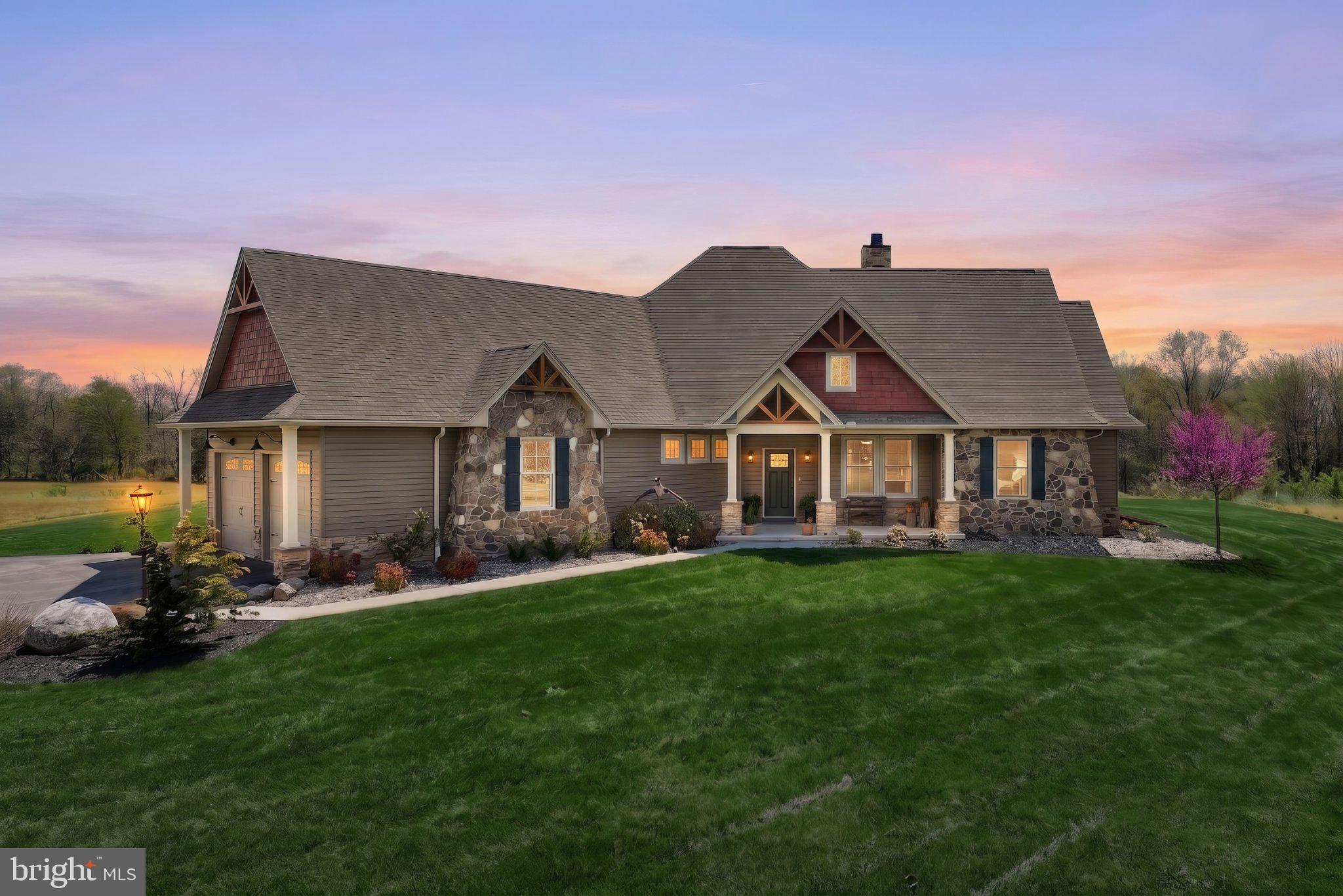 Charming home with scenic sunset glow.