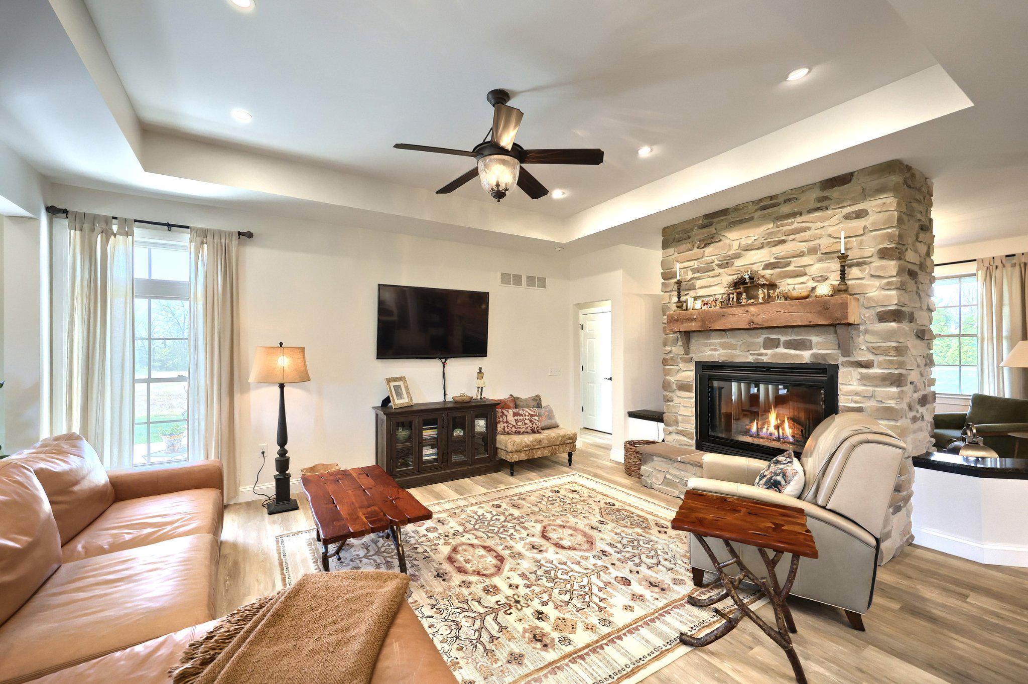 305 Gun Club Road New Oxford, PA 17350 - Photo 32 of 56 Livingroom with wood burning stone fireplace.