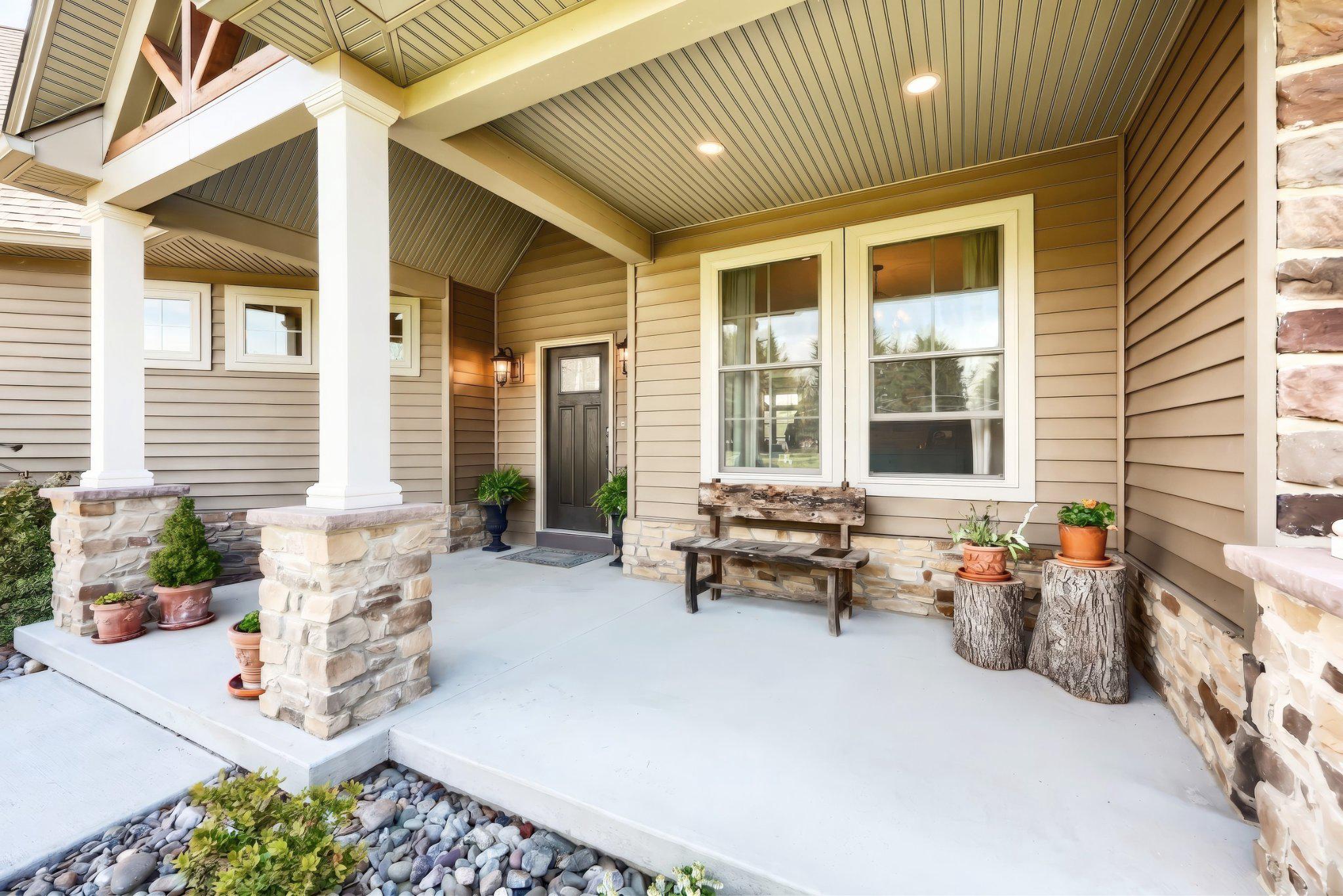 305 Gun Club Road New Oxford, PA 17350 - Photo 7 of 56 Front covered entryway with extensive porch.