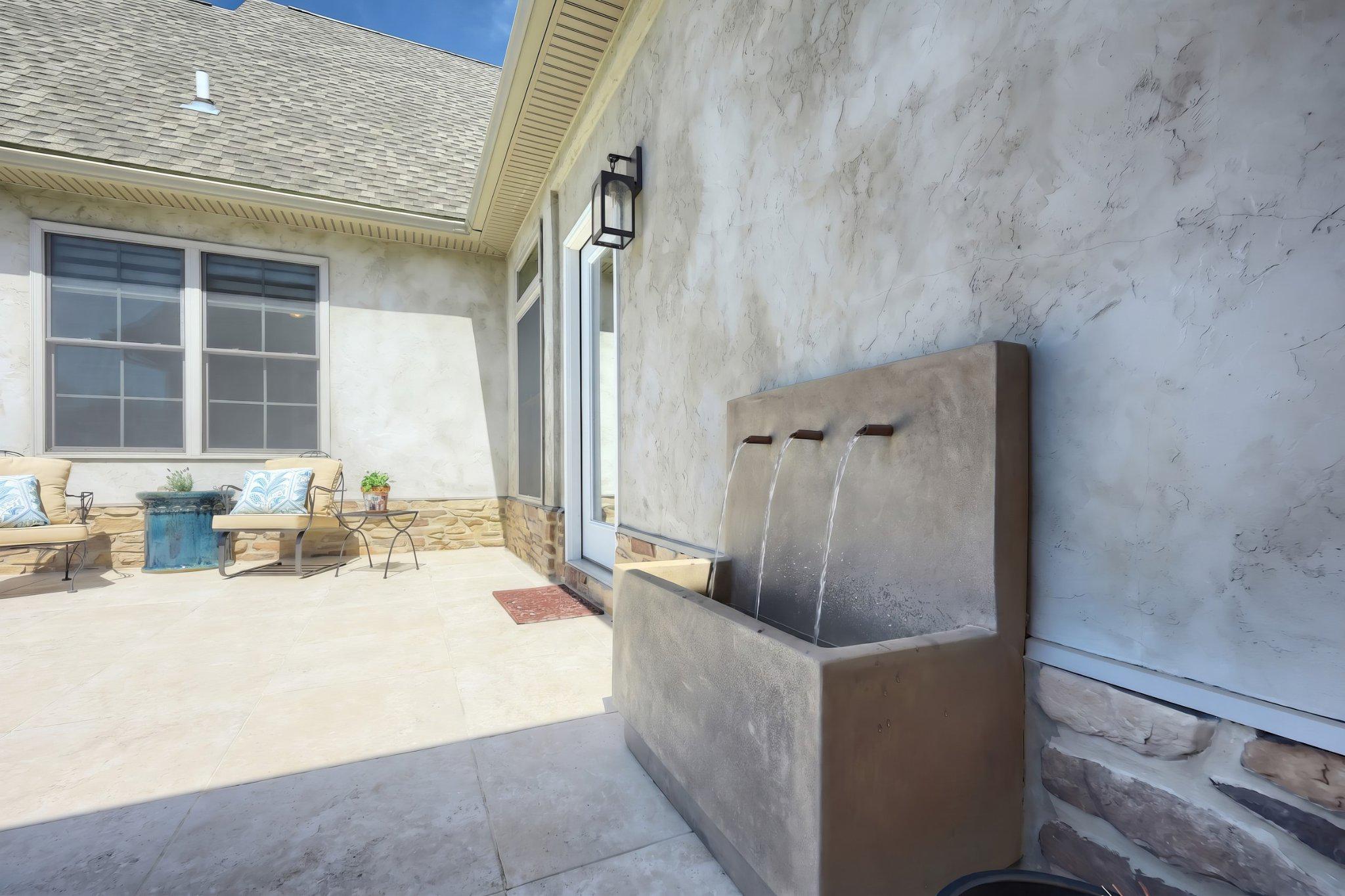 305 Gun Club Road New Oxford, PA 17350 - Photo 10 of 56 Outdoor water feature on summer porch.