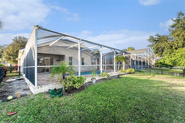 a house view with a garden space