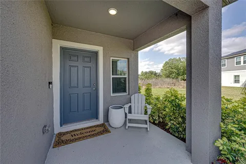a view of a hallway with entryway
