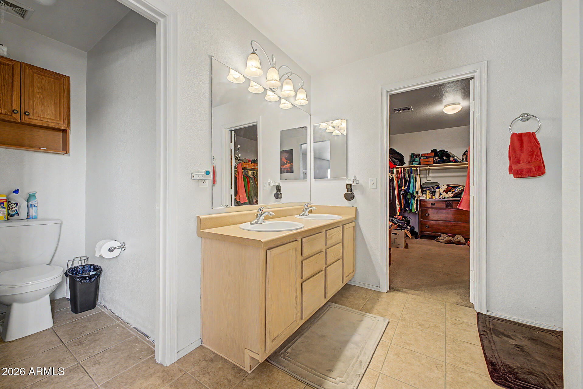 2607 West Bloch Road Phoenix, AZ 85041 - Photo 20 of 34 a bathroom with a sink vanity and a mirror