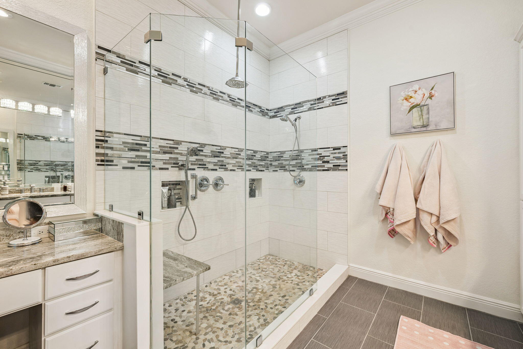 4732 Papaya Park Destin, FL 32541 - Photo 20 of 50 a bathroom with a granite countertop sink a toilet and shower