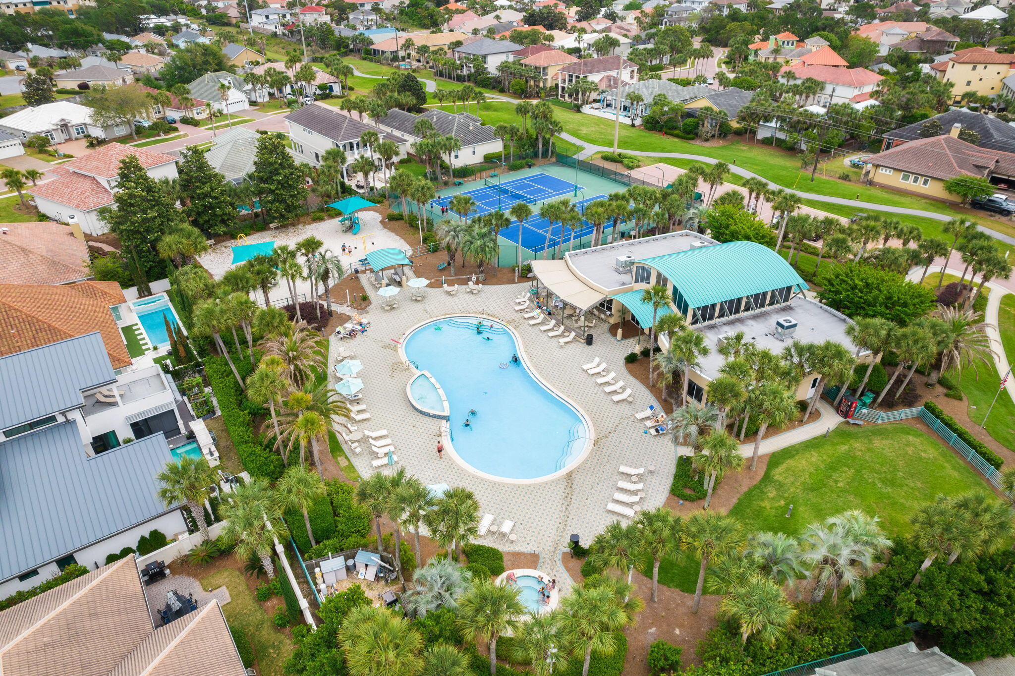 4732 Papaya Park Destin, FL 32541 - Photo 41 of 50 an aerial view of a house with a yard and lake view