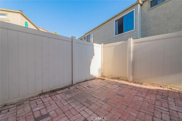 a view of a house with white door