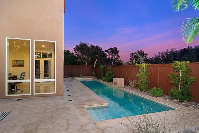 a outdoor living space with furniture