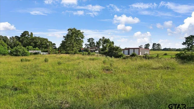 a view of outdoor space with swimming pool and trees in the background