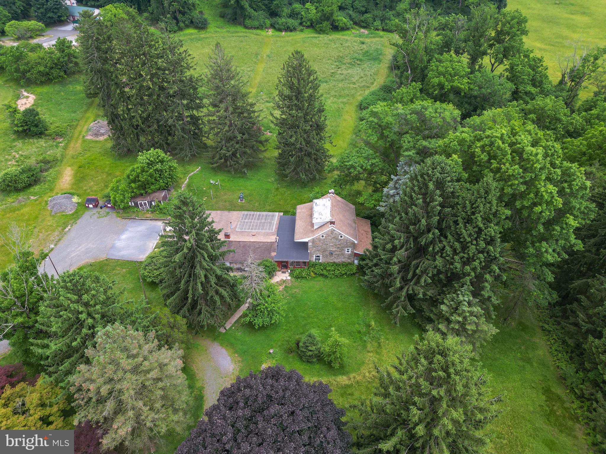 564 Blandon Road Fleetwood, PA 19522 - Photo 39 of 45 an aerial view of residential house with outdoor space and trees all around