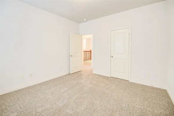an empty room with an entryway