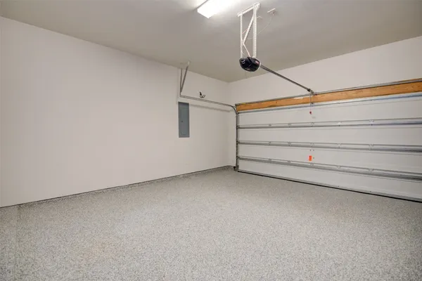 a view of room and garage