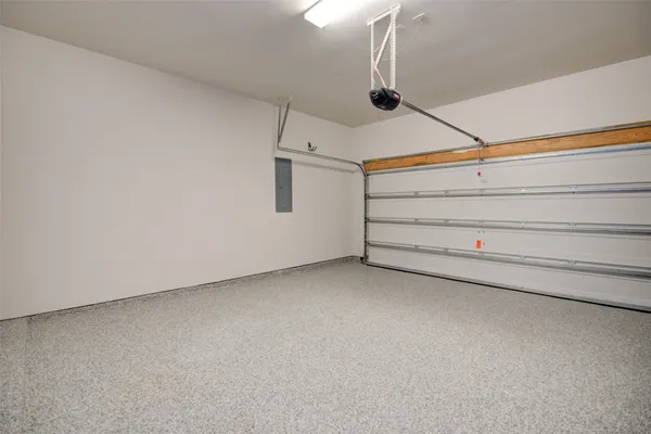 a view of room and garage