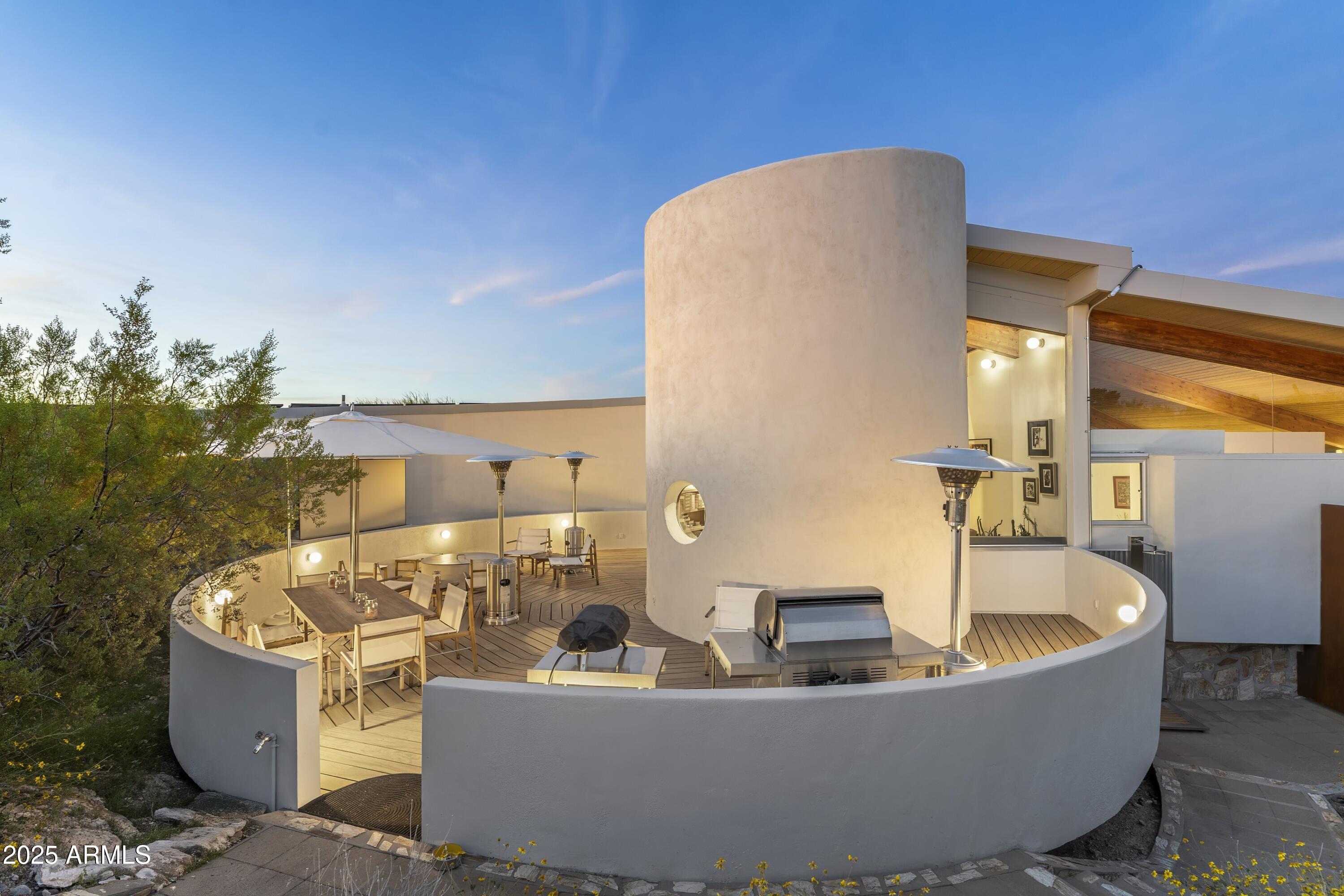 7915 East Primrose Path Carefree, AZ 85377 - Photo 29 of 46 Circular patio with Central Tower