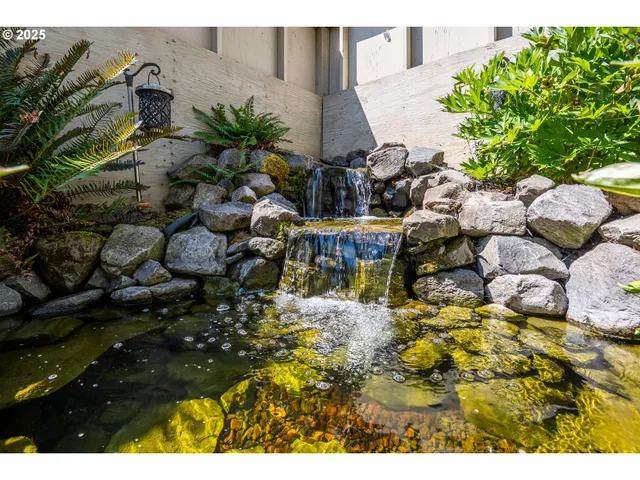 a view of outdoor space with garden