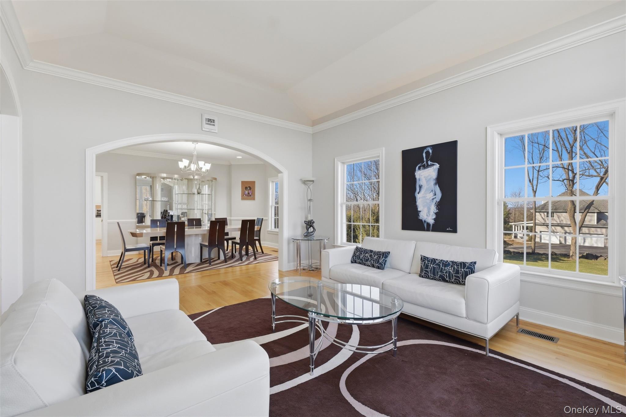 12 Feagles Road Warwick, NY 10990 - Photo 5 of 45 The living room opens to the dining room for ease of entertaining, mixing, and mingling. Tasteful and custom features include arched doorways throughout the home.