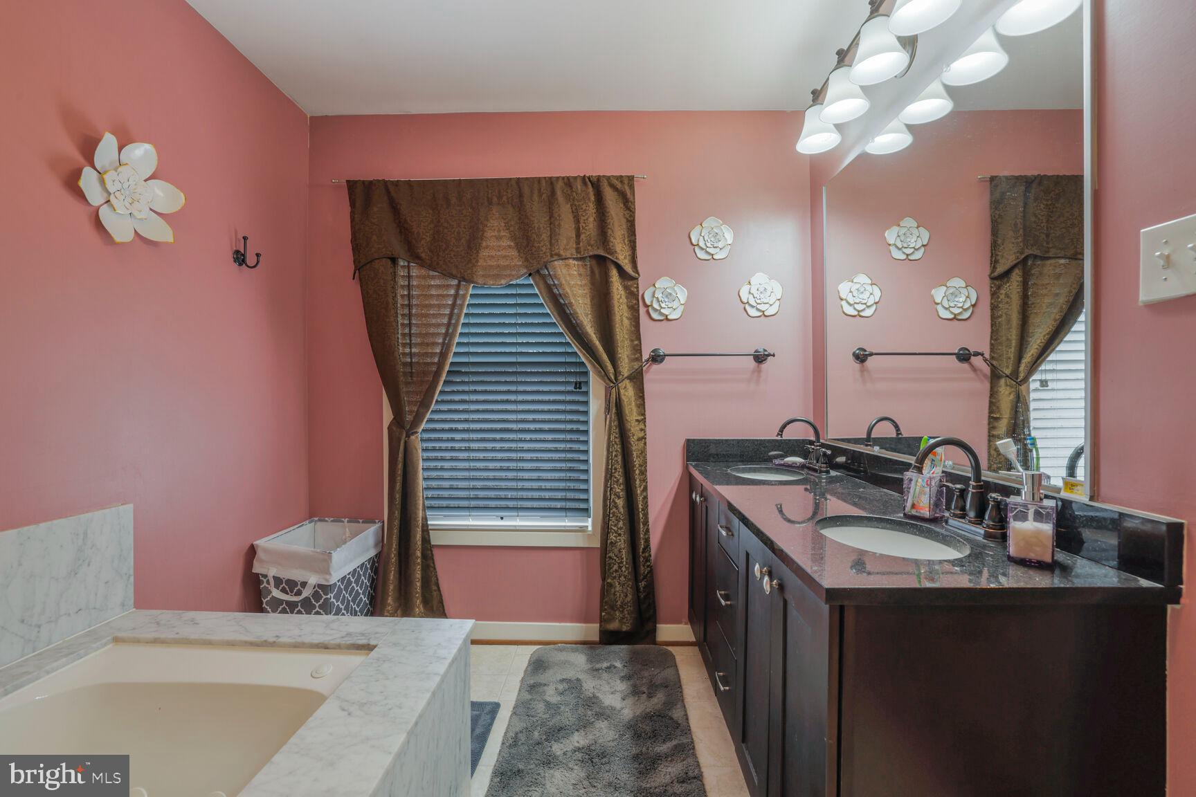 6231 Woodville Road Mount Airy, MD 21771 - Photo 17 of 29 a bathroom with a sink a vanity and a mirror