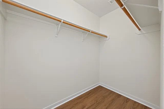 a view of small space with racks on the wall