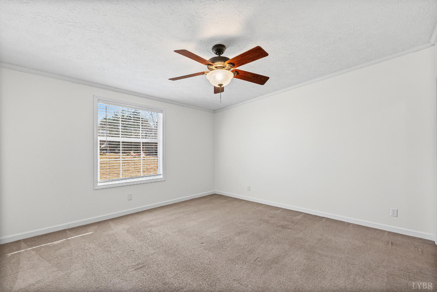 13116 Brookneal Highway Gladys, VA 24554 - Photo 21 of 34 an empty room with a window and a ceiling fan