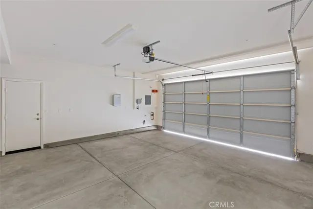 a view of an empty garage