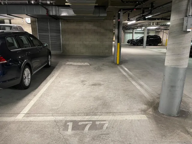 a view of parking garage