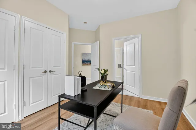 a view of a livingroom with furniture