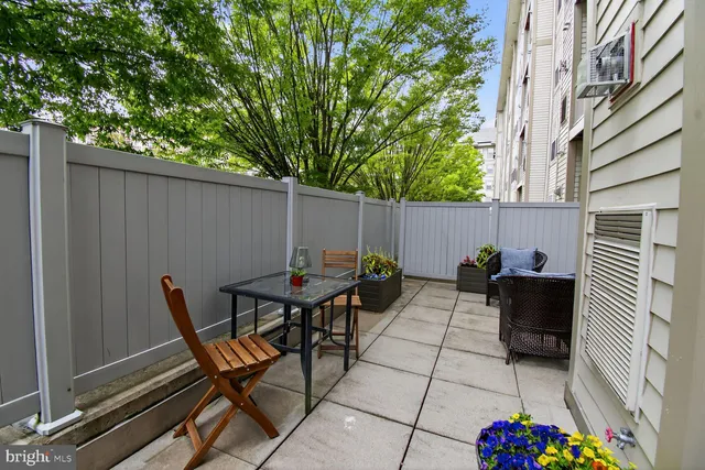 a outdoor space with a couch