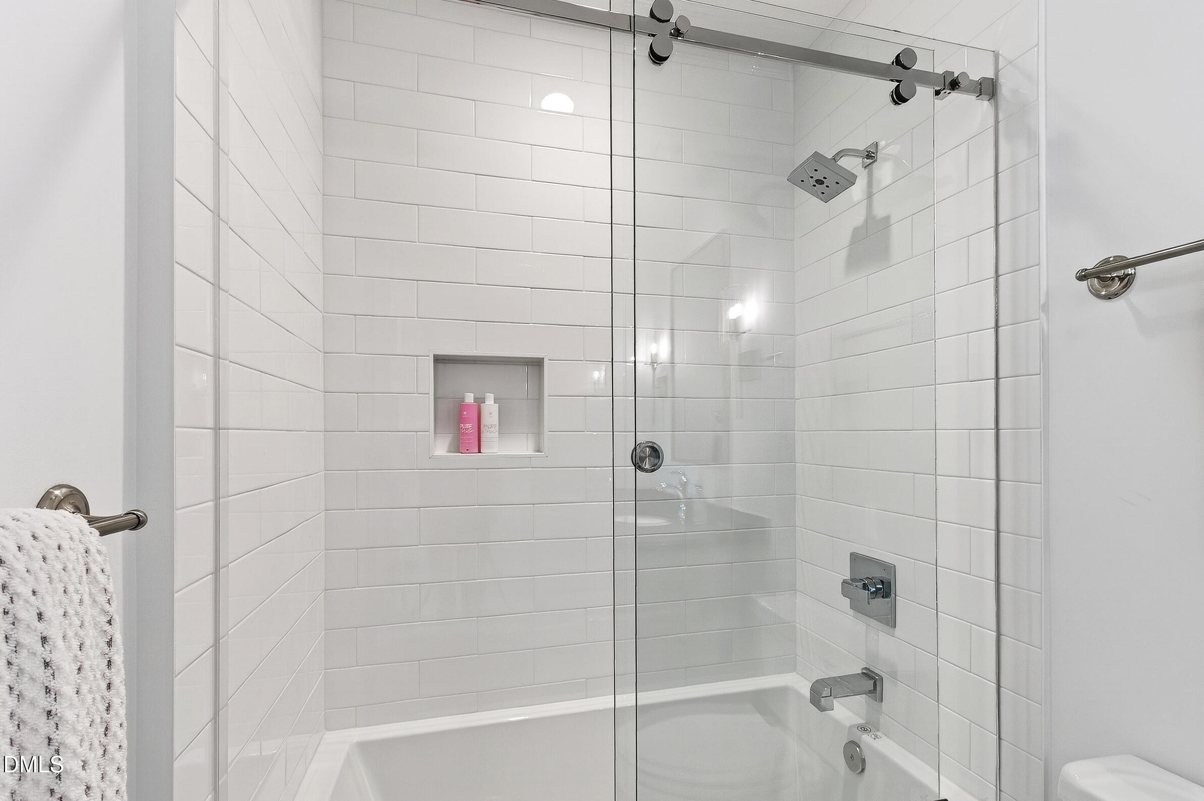 618 North Boylan Avenue, Unit 506 Raleigh, NC 27603 - Photo 34 of 71 a bathroom with a shower and a toilet