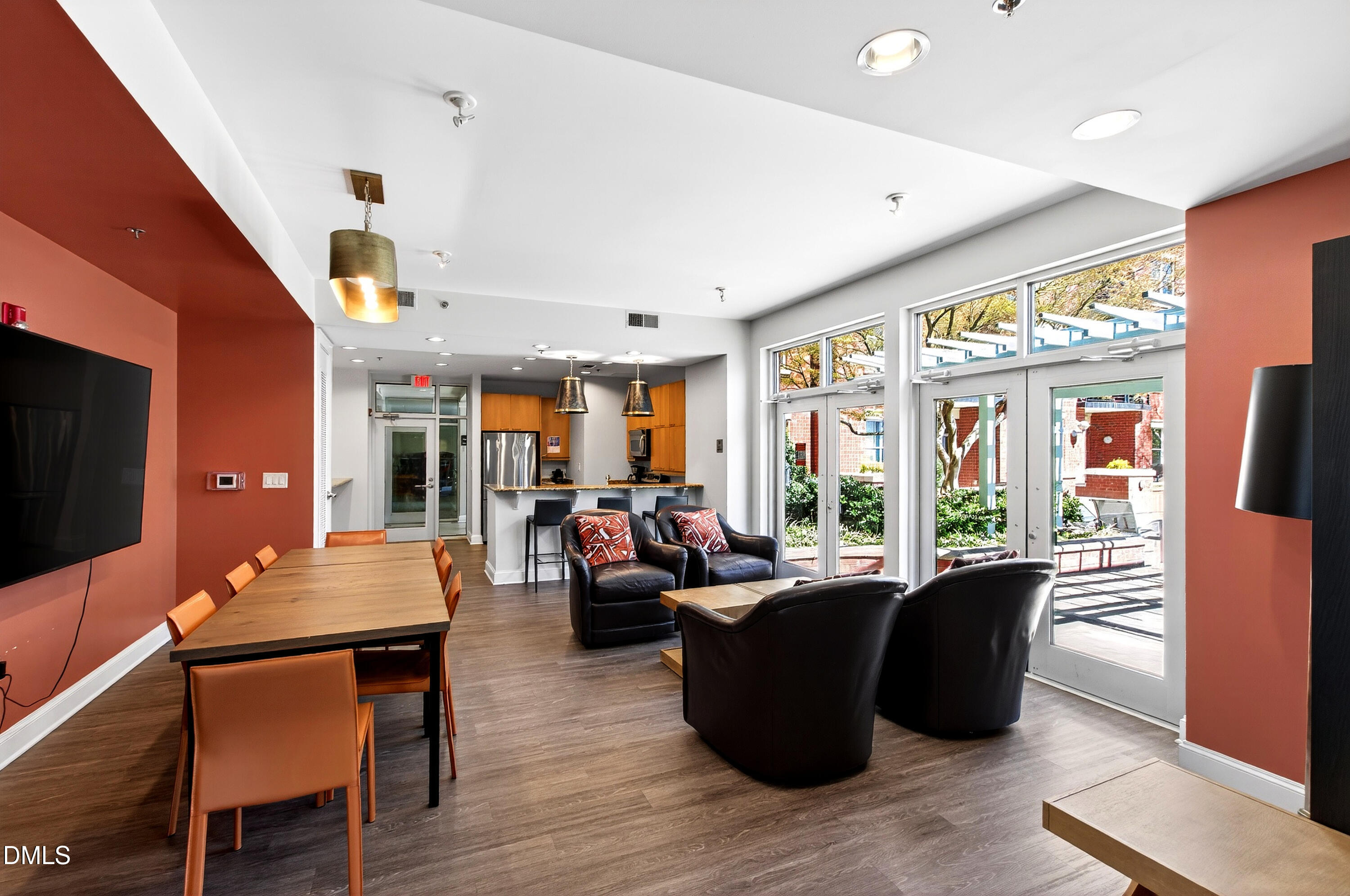 618 North Boylan Avenue, Unit 506 Raleigh, NC 27603 - Photo 51 of 71 a living room with fireplace furniture and a flat screen tv