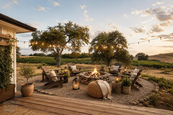 a view of a terrace with seating area