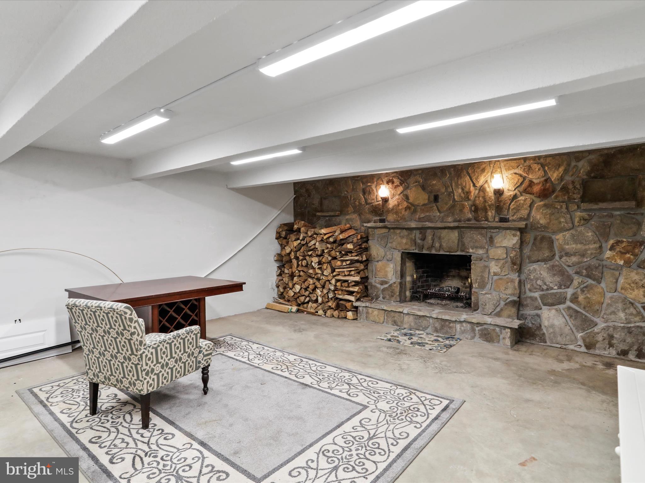 468 Pritts Road Swanton, MD 21561 - Photo 35 of 58 a living room with furniture and a fireplace