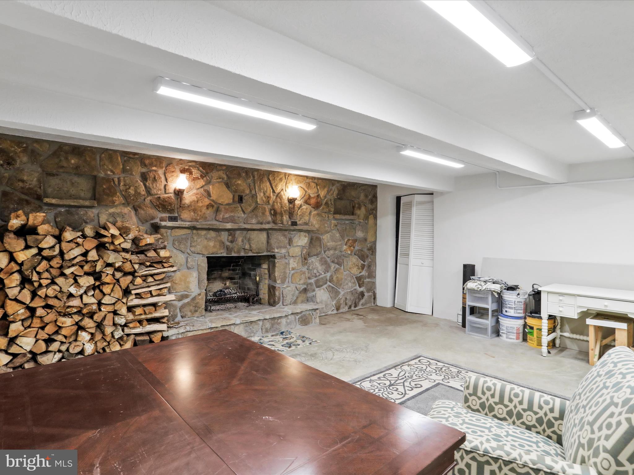 468 Pritts Road Swanton, MD 21561 - Photo 36 of 58 a living room with furniture and a fireplace