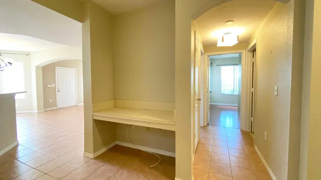 a bathroom with a mirror and a shower
