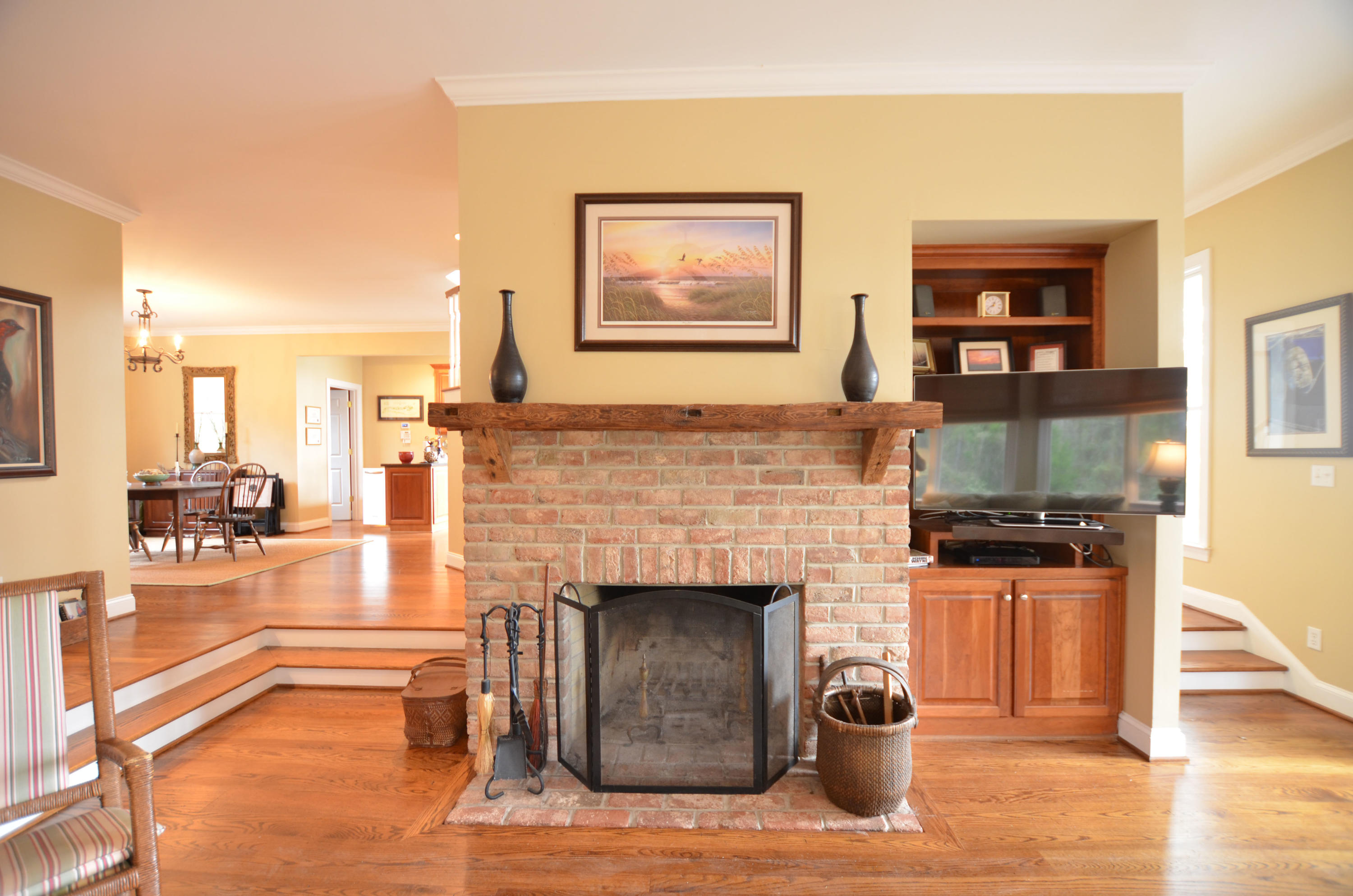 9631 2 Pines Road McClellanville, SC 29458 - Photo 16 of 53 24-Living-Room-Fireplace
