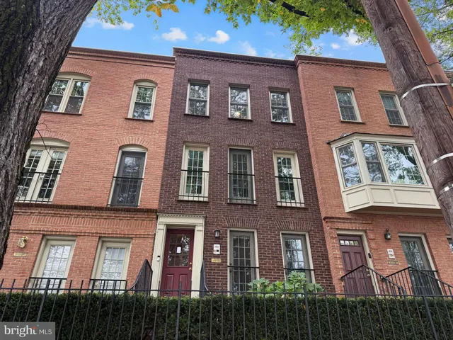 front view of a brick building