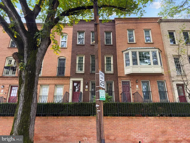 front view of a brick house