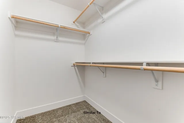 a close view of closet