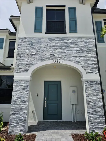 a front view of a house