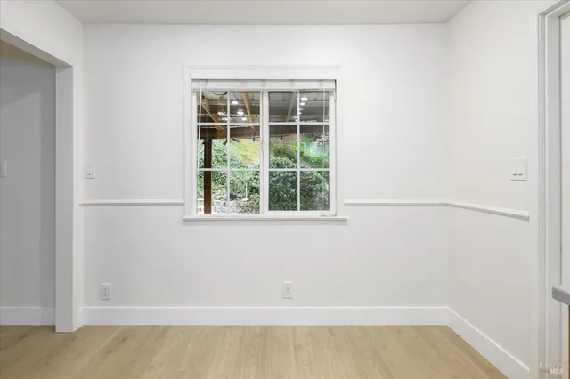 an empty room with a window