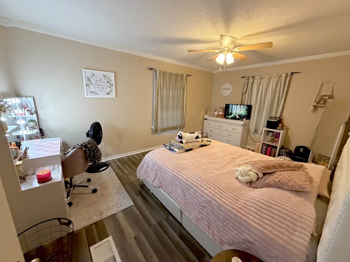 5179 Wright Road Alma, IL 62807 - Photo 24 of 28 a bedroom with a bed and wooden floor