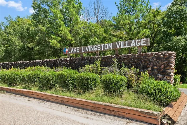 a backyard of a house with wooden fence and a large tree