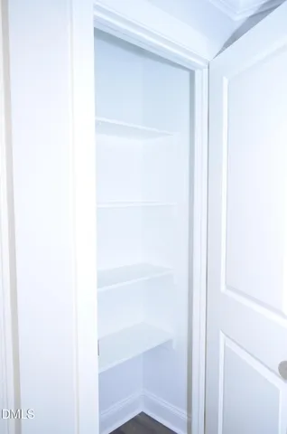 a close view of a closet