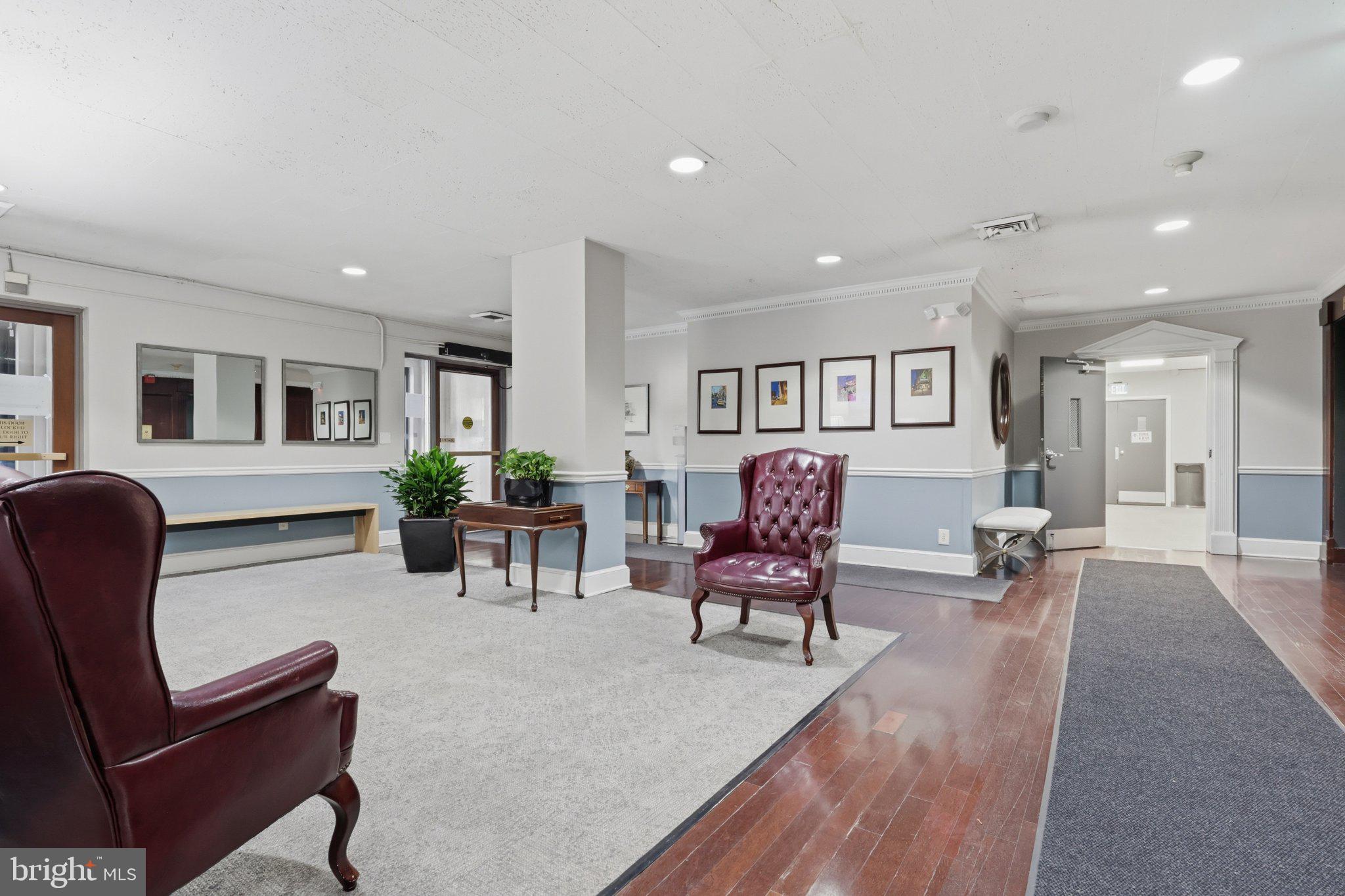 1101 St Paul Street, Unit 1212 Baltimore, MD 21202 - Photo 7 of 36 Inviting lobby with elegant charm.