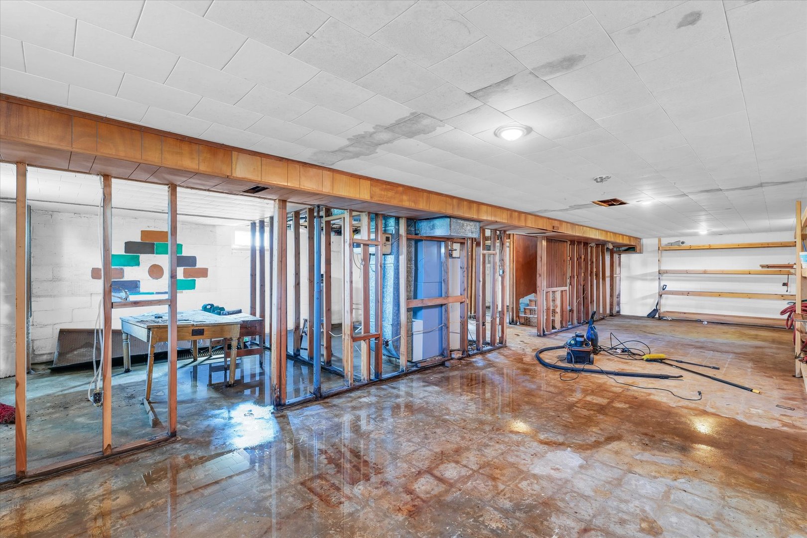 1512 Locust Avenue Rantoul, IL 61866 - Photo 27 of 39 a room with lots of wooden furniture and a ceiling fan