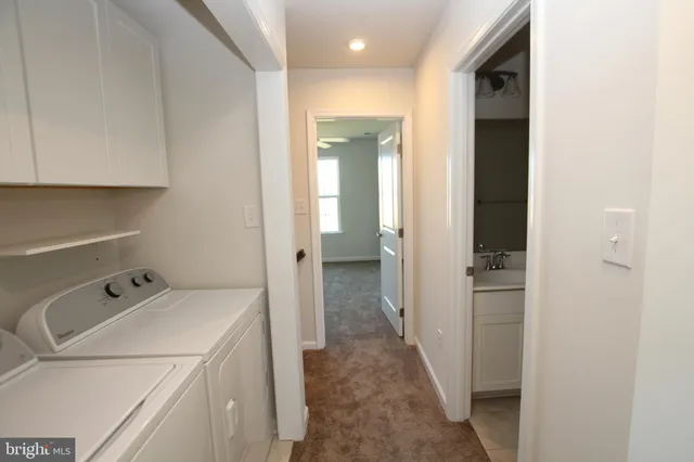 a room with a washer and dryer